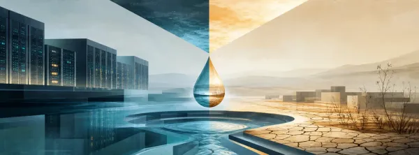 Datacentre brugte 4,5 billioner liter vand i 2025